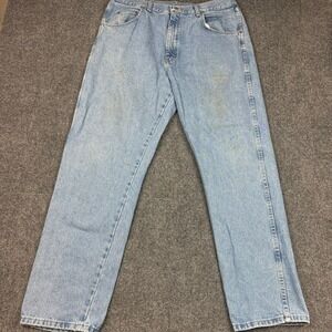 Wrangler‎ Pro Gear Men Light Wash Straight Leg Denim Jeans Size 38x32  Blue